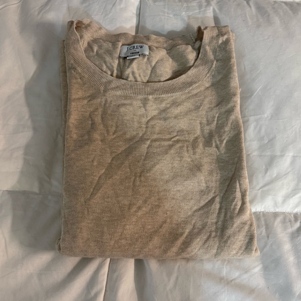 J.Crew tan sweater pullover M